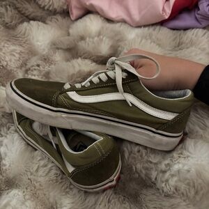 Vans Old Skool Olive Skate Shoes